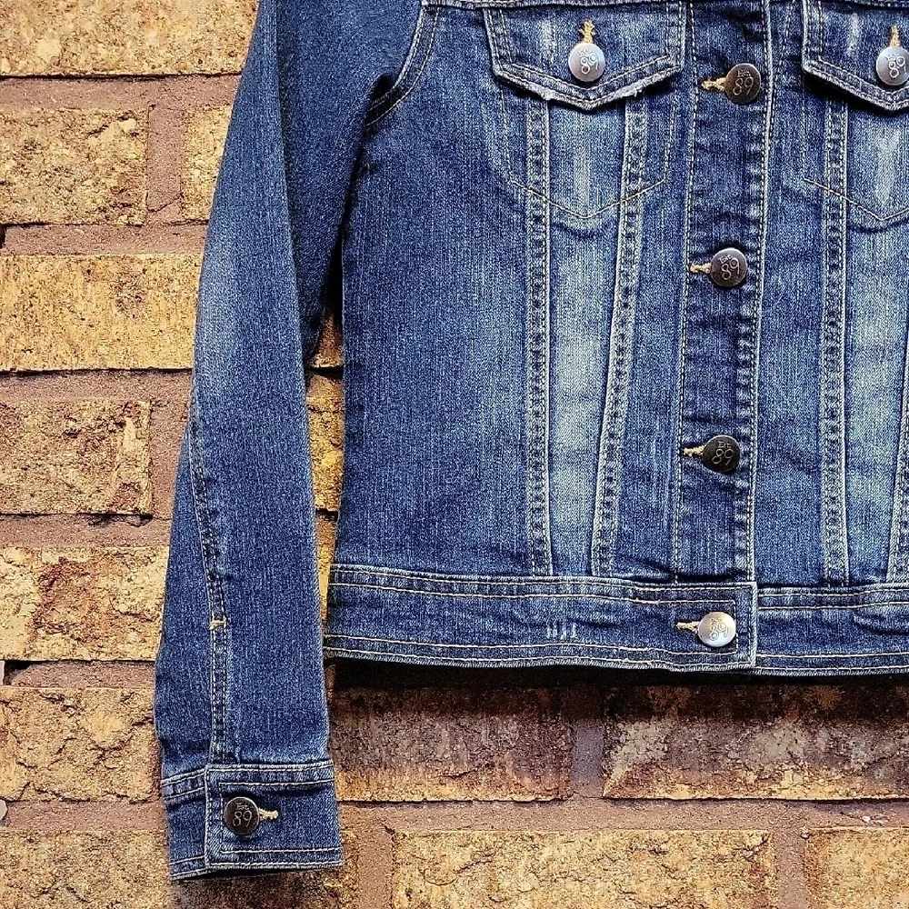 The Children's Place Blue Denim Jacket Size 10/12